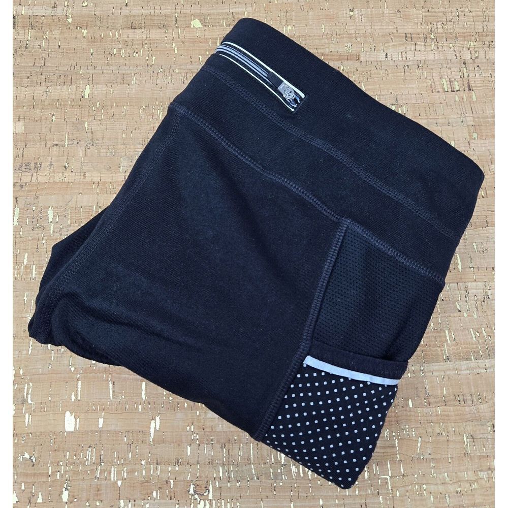 Athleta Womens M Stash Pocket Capri Black Workout Gym Running Athletic‎